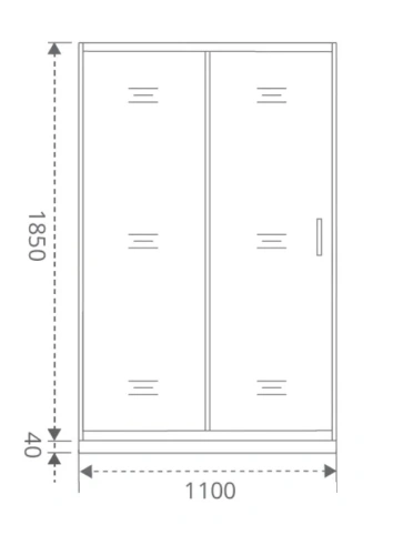 Душевая перегородка Good Door LATTE ЛА00011 140х185 стекло прозрачное профиль белый - фото 2
