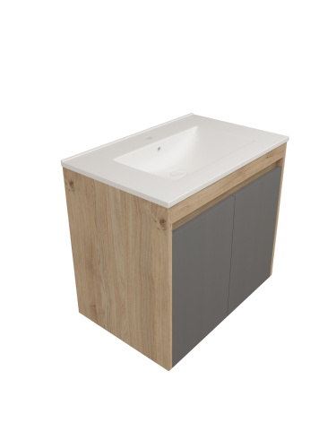 Фасад для тумбы под раковину Teymi Netta T60611 33х2х53 цвет графит - фото 2