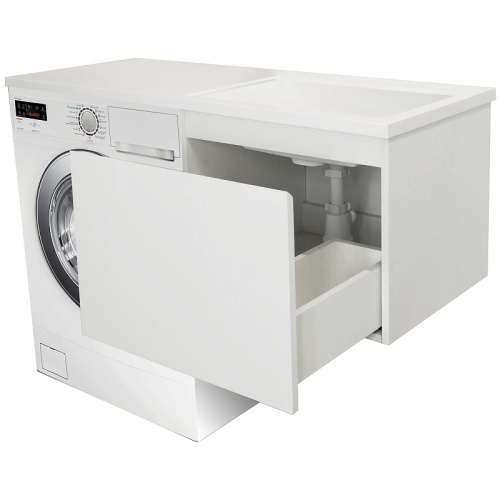 Тумба с раковиной Эстет Dallas Luxe 100 ФР-00002322 36х48х43 подвесная цвет белый - фото 3