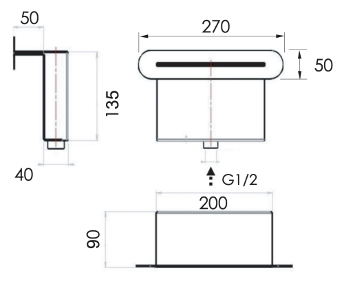 Излив Remer 359XM настенный хром - фото 2