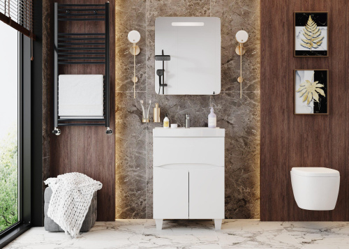 Зеркало-шкаф Onika Неаполь 206064 60х14х71 подвесной цвет белый - фото 2