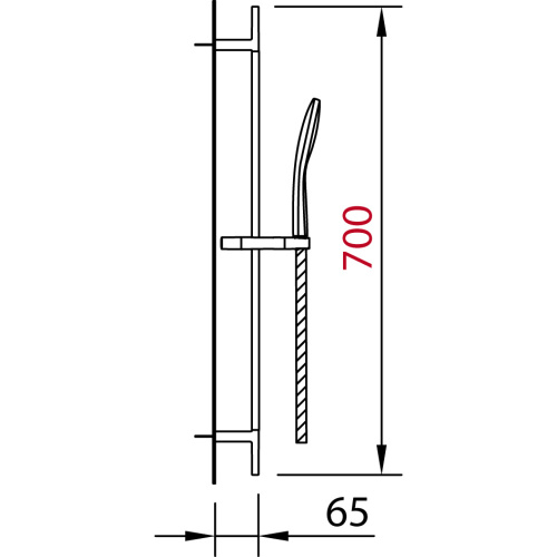 Душевой гарнитур Clever TREND 99626 настенный хром - фото 2