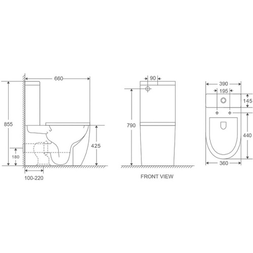 Унитаз напольный с бачком WeltWasser WW MERZBACH 011 XL GL-WT (10000012096) белый глянцевый с сиденьем микролифт безободковый смыв торнадо - фото 2