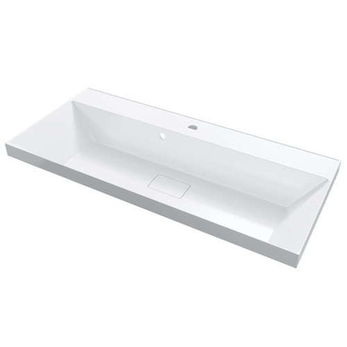 Раковина из литьевого мрамора Uperwood Classic New 291021041 100х45 полувстраиваемая цвет белый - фото 4