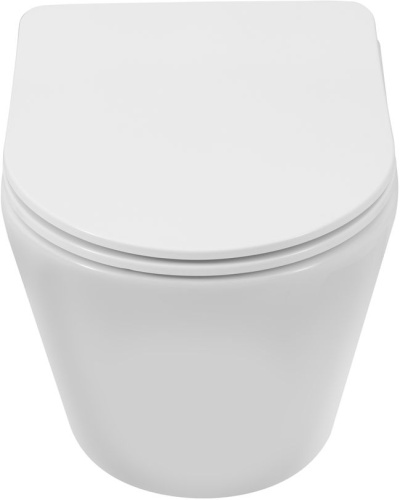 Унитаз подвесной Logan 00342543 белый с сиденьем микролифт безободковый смыв торнадо - фото 4