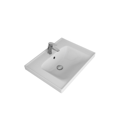 Раковина керамическая Dreja Grace 641587 60х47 подвесная цвет белый 1 отверстие под смеситель - фото 4