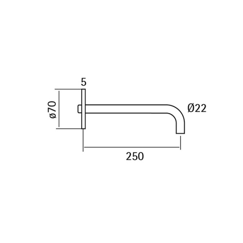 Излив для ванны Cisal ZZ9A7800D1 настенный нержавеющая сталь - фото 2