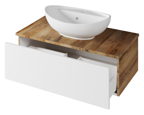 Тумба под раковину Misty Ива П-Ива-01090-951Я 90х45х30 подвесная - фото 4