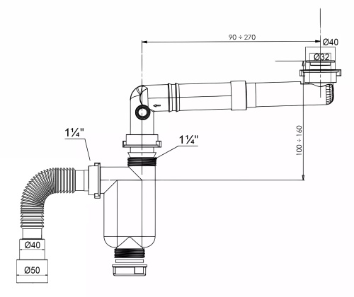 Сифон для раковины  Bettoserb 125342 - фото 2