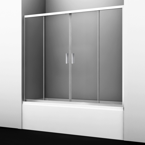 Душевая шторка на ванну Wasserkraft Lippe 45S 45S02-170 170х150 стекло прозрачное профиль хром глянцевый ориентация универсальная - фото 3