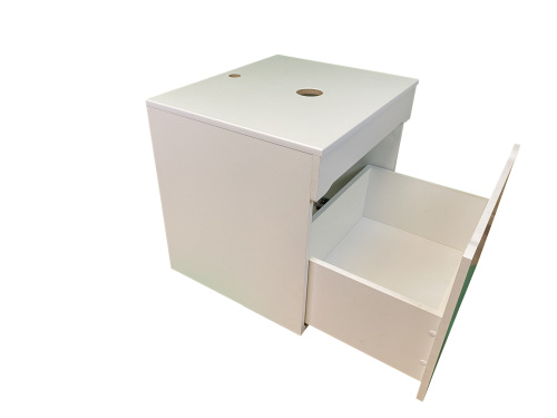 Тумба с раковиной Sintesi STL.W7013_SIN-LVB-APP-409BM 60х55х50 подвесная цвет белый/черный - фото 5