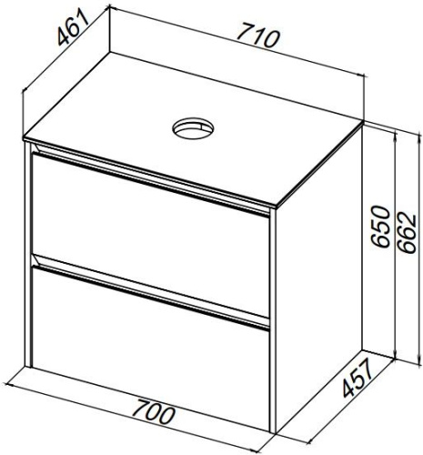 Тумба под раковину Allen Brau Activity 1.34011.PWM 70х46х65 подвесная цвет белый/зеленый - фото 4