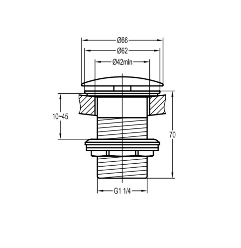 Донный клапан для раковины Cezares ECO ECO-SC-BORO - фото 2