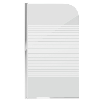 Душевая шторка на ванну Grossman GR-100P 80х140 стекло прозрачное профиль хром глянцевый ориентация универсальная