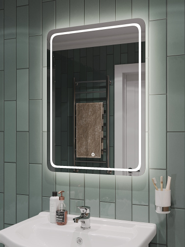 Зеркало в ванную Orange Nature ON-50ZE 50х70 цвет белый - фото 4