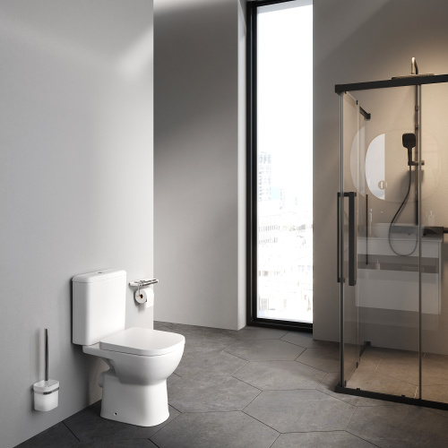 Унитаз напольный с бачком Am.Pm Sunny C85C8601SC белый с сиденьем микролифт безободковый душевой смыв - фото 3