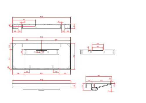 Раковина из искусственного камня Armadi Art Flat 859-120-NM 121х45 подвесная цвет черный без отверстий под смеситель - фото 2