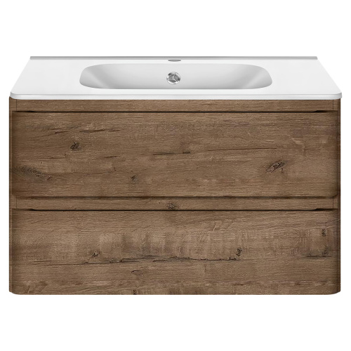 Тумба под раковину Vincea Vico VMC-2V800VO 79х47х50 подвесная цвет коричневый - фото 5