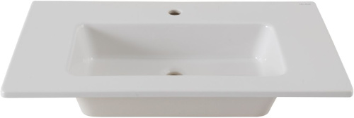 Раковина керамическая Allen Brau Fantasy 4.11025.20 82х47 полувстраиваемая цвет белый 1 отверстие под смеситель - фото 2