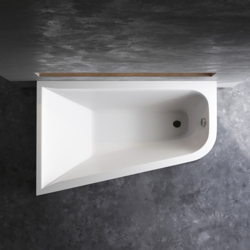 Ванна акриловая Am.Pm Spirit W72A-160L100W-A2 160х100 пристенная асимметричная без каркаса - фото 3