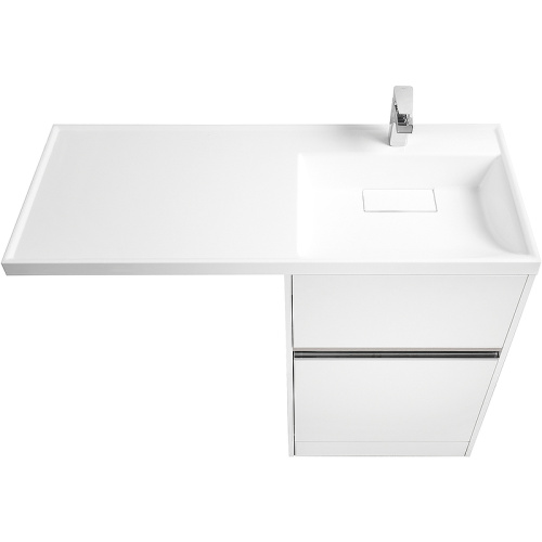Тумба под раковину Aquaton Лондри 1A235901LH010 57х50х88 напольная цвет белый - фото 2