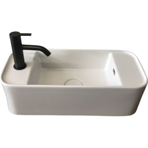 Раковина керамическая White Ceramic Geo Mini W7107F01 50х20 накладная цвет белый