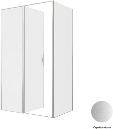 Душевой уголок Allen Brau Priority 3.31032.BA + 3.31041.BA 120х80 стекло прозрачное профиль серебро брашированное без поддона - фото 4