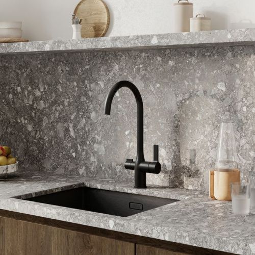 Смеситель для кухни IDDIS Pure PURBLFJi05 на мойку черный матовый - фото 2