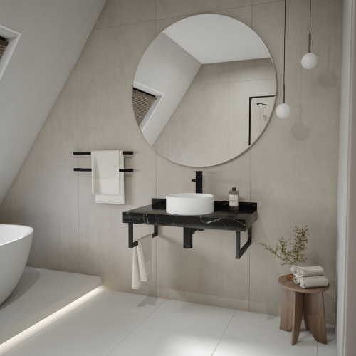 Столешница Teymi Helmi T150309 90х50 подвесная цвет черный - фото 3