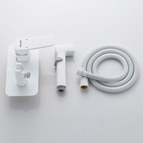 Гигиенический душ со смесителем Shevanik S9905C белый - фото 4