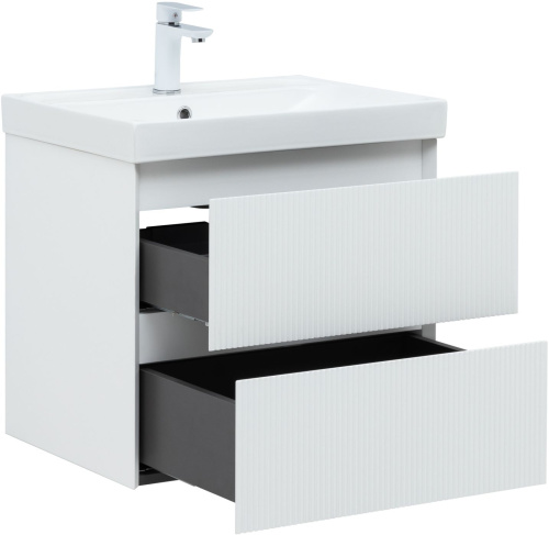 Тумба под раковину Aquanet Альтера 00337154 59х45х52 подвесная цвет белый - фото 4