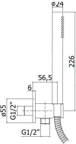 Душевой гарнитур Paffoni Master ZDUP094BO настенный белый - фото 2
