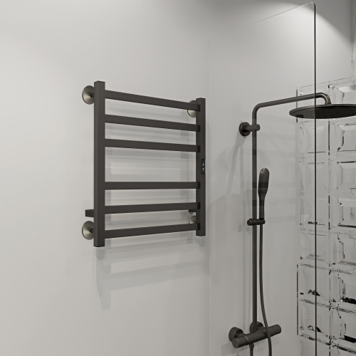 Полотенцесушитель Indigo Oktava Slim 3 LСLOKS3E60-50GNSRt 53х60 электрический оружейная сталь - фото 5