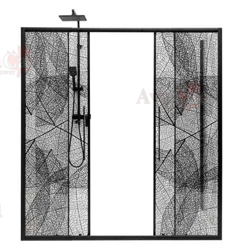 Душевая дверь AvaCan FB2-190 210х195 стекло тонированное профиль черный - фото 2