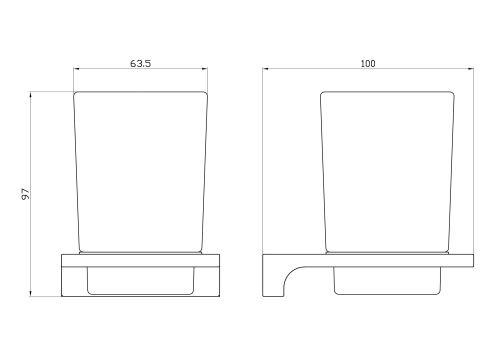 Стакан для зубных щеток Wonzon & Woghand ECLIPSE WW-9121-BGM - фото 2
