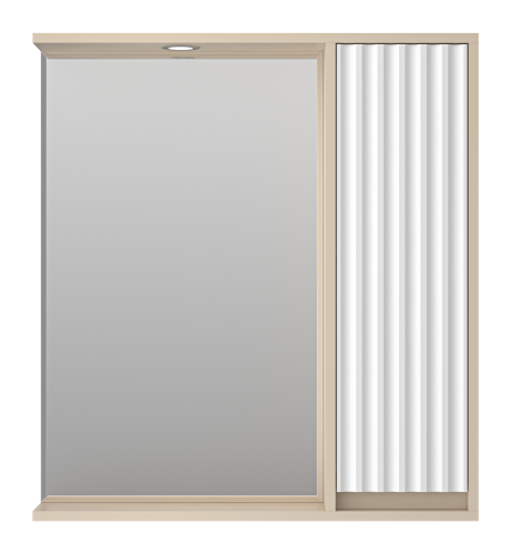 Зеркало-шкаф Brevita Balaton BAL-04075-03-01П 73х14х80 подвесной цвет белый/бежевый - фото 2