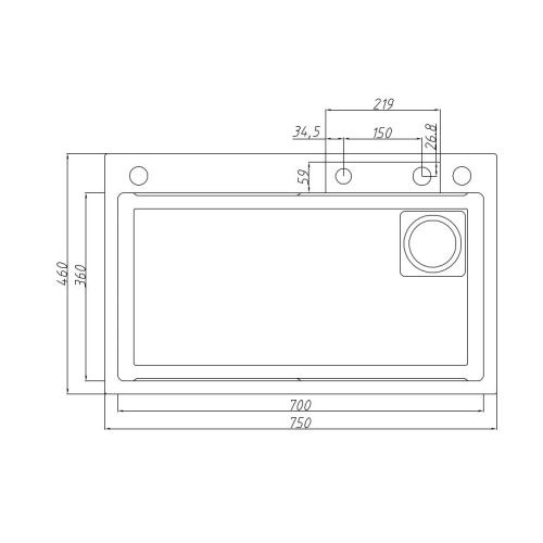 Кухонная мойка Savol S-SC003L 75х46 цвет сатин поверхность матовая - фото 3