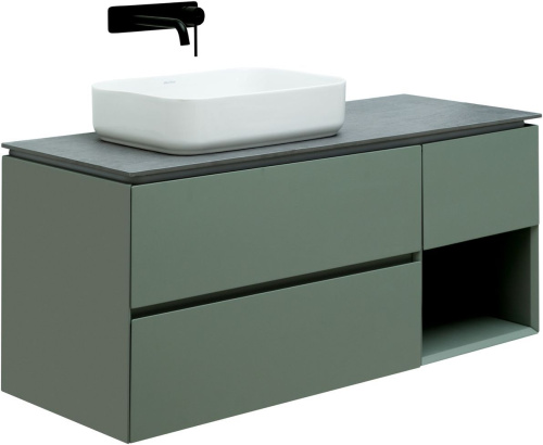 Тумба под раковину Allen Brau Infinity 1.21005.CGM 119х46х51 подвесная цвет зеленый/серый