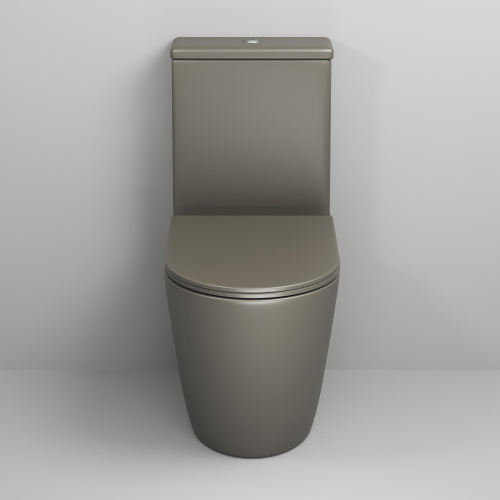 Унитаз напольный с бачком Grossman Color GR-4480GSMS хаки матовый с сиденьем безободковый каскадный смыв - фото 3