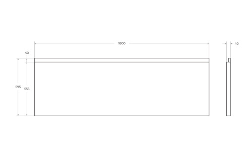 Фронтальная панель для ванны Cezares PLANE PLANE-180-SCR-W37 - фото 2