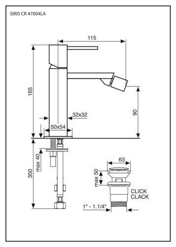 Смеситель Emmevi Siris 47004LA/CR на биде хром - фото 2