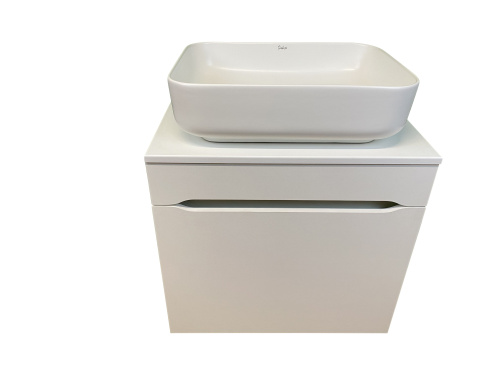 Тумба с раковиной Sintesi STL.W7013_SIN-LVB-APP-409WM 60х55х50 подвесная цвет белый - фото 4