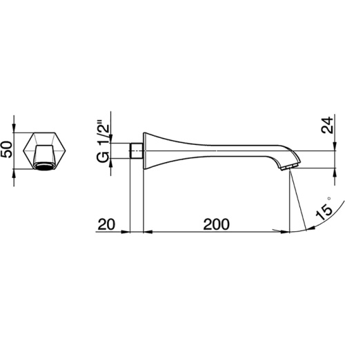 Излив для ванны Cisal Cherie CE00024024 золото - фото 2