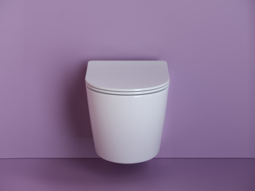 Унитаз подвесной Ceramica Nova UNO CN11001 белый с сиденьем микролифт безободковый душевой смыв - фото 4