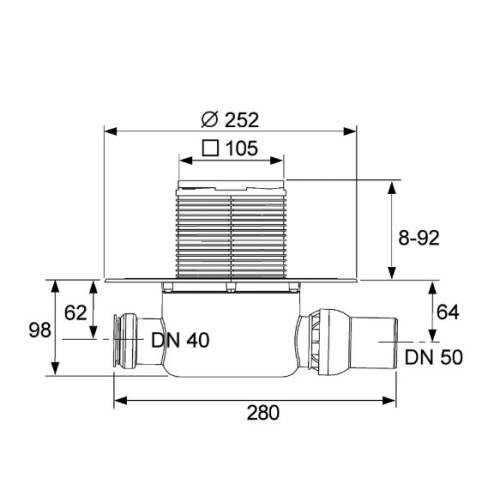 Душевой трап Tece KDP-S120 в пол - фото 2