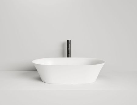 Раковина из искусственного камня S-Stone Salini MONA 110821M 60х40 накладная цвет белый без отверстий под смеситель