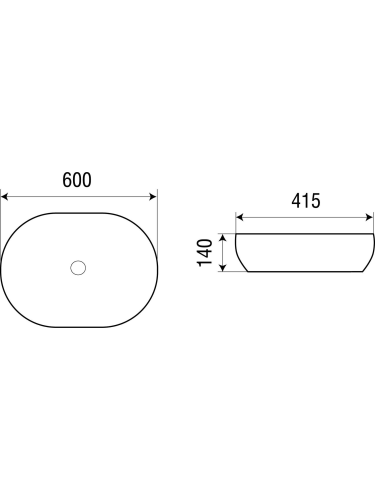 Раковина из санфаянса WeltWasser WW SK 10000003859 56х42 подвесная цвет белый глянцевый без отверстий под смеситель - фото 3