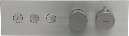 Смеситель для ванны с душем Allen Brau Liberty 5.33003-BN встраиваемый в стену никель с термостатом - фото 4