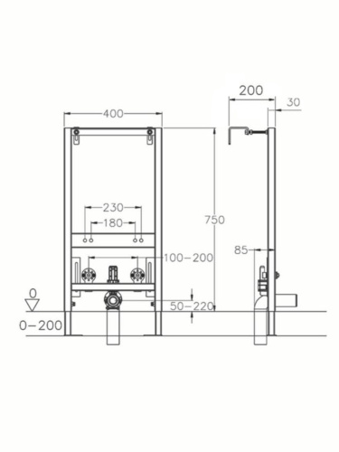 Инсталляция для биде Agger ABB400 - фото 3