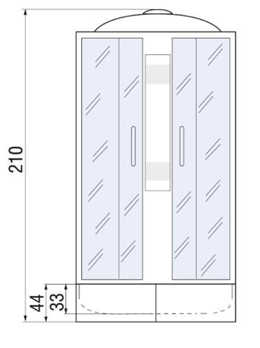 Душевая кабина River NARA 120/90/44 MT R (10000003642) 120х90 асимметричная с крышей ориентация правая - фото 2